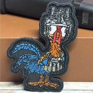 Tactical Morale Patch - Rooster Patch - Hook Loop Embroidered Funny Bird Patch
